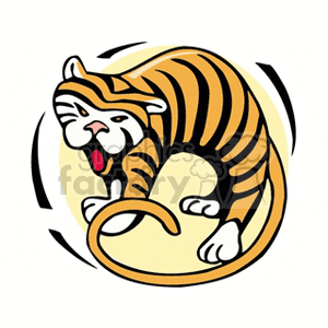 Clipart image of a stylized tiger, representing the zodiac tiger sign in Chinese astrology.