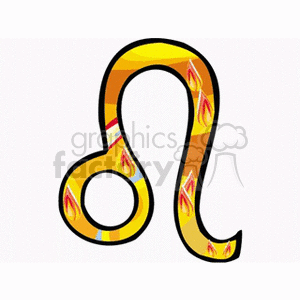 Colorful Leo Zodiac Sign with Fiery Design
