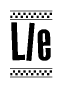 The image contains the text Lle in a bold, stylized font, with a checkered flag pattern bordering the top and bottom of the text.