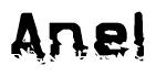The image contains the word Anel in a stylized font with a static looking effect at the bottom of the words