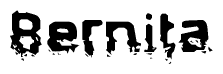 The image contains the word Bernita in a stylized font with a static looking effect at the bottom of the words