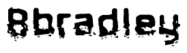   The image contains the word Bbradley in a stylized font with a static looking effect at the bottom of the words 