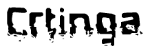 The image contains the word Crtinga in a stylized font with a static looking effect at the bottom of the words