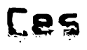 The image contains the word Ces in a stylized font with a static looking effect at the bottom of the words