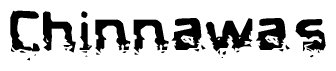 The image contains the word Chinnawas in a stylized font with a static looking effect at the bottom of the words
