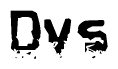 The image contains the word Dvs in a stylized font with a static looking effect at the bottom of the words