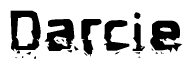 The image contains the word Darcie in a stylized font with a static looking effect at the bottom of the words