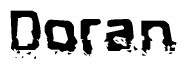 The image contains the word Doran in a stylized font with a static looking effect at the bottom of the words