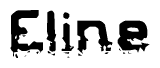 The image contains the word Eline in a stylized font with a static looking effect at the bottom of the words