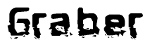 The image contains the word Graber in a stylized font with a static looking effect at the bottom of the words