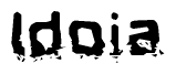 The image contains the word Idoia in a stylized font with a static looking effect at the bottom of the words