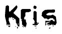 The image contains the word Kris in a stylized font with a static looking effect at the bottom of the words