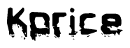 The image contains the word Kprice in a stylized font with a static looking effect at the bottom of the words