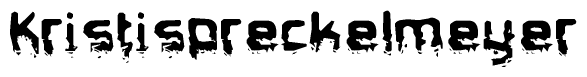 The image contains the word Kristispreckelmeyer in a stylized font with a static looking effect at the bottom of the words
