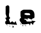 The image contains the word Le in a stylized font with a static looking effect at the bottom of the words