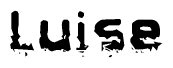 The image contains the word Luise in a stylized font with a static looking effect at the bottom of the words