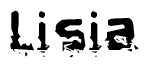 The image contains the word Lisia in a stylized font with a static looking effect at the bottom of the words