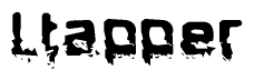   The image contains the word Ltapper in a stylized font with a static looking effect at the bottom of the words 