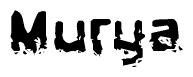 The image contains the word Murya in a stylized font with a static looking effect at the bottom of the words