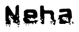 The image contains the word Neha in a stylized font with a static looking effect at the bottom of the words
