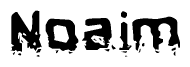 The image contains the word Noaim in a stylized font with a static looking effect at the bottom of the words