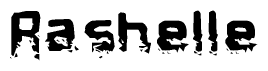 The image contains the word Rashelle in a stylized font with a static looking effect at the bottom of the words