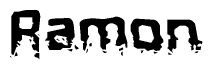 The image contains the word Ramon in a stylized font with a static looking effect at the bottom of the words