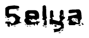 The image contains the word Selya in a stylized font with a static looking effect at the bottom of the words