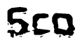 The image contains the word Sco in a stylized font with a static looking effect at the bottom of the words