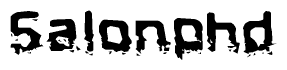 The image contains the word Salonphd in a stylized font with a static looking effect at the bottom of the words