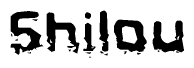The image contains the word Shilou in a stylized font with a static looking effect at the bottom of the words