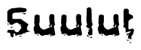 The image contains the word Suulut in a stylized font with a static looking effect at the bottom of the words