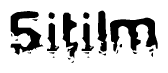 The image contains the word Sitilm in a stylized font with a static looking effect at the bottom of the words