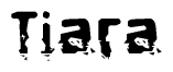 The image contains the word Tiara in a stylized font with a static looking effect at the bottom of the words