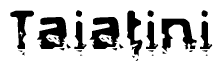 The image contains the word Taiatini in a stylized font with a static looking effect at the bottom of the words
