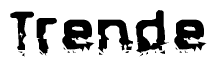 The image contains the word Trende in a stylized font with a static looking effect at the bottom of the words