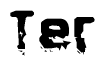 The image contains the word Ter in a stylized font with a static looking effect at the bottom of the words