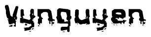 The image contains the word Vynguyen in a stylized font with a static looking effect at the bottom of the words