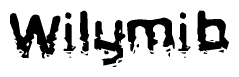 The image contains the word Wilymib in a stylized font with a static looking effect at the bottom of the words