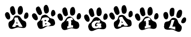 Animal Paw Prints with Abigail Lettering