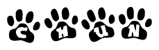 Animal Paw Prints Spelling Chun