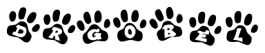 Animal Paw Prints with Drgobel Lettering