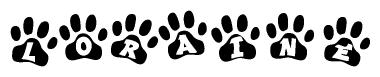 Animal Paw Prints with Loraine Lettering