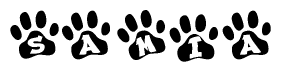 Animal Paw Prints with Samia Lettering