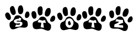 Animal Paw Prints with Stotz Lettering