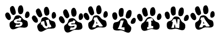 Animal Paw Prints with Susalina Lettering