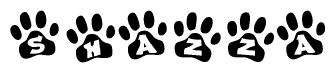 Animal Paw Prints with Shazza Lettering