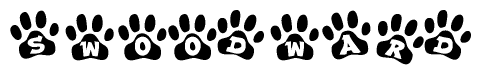 Animal Paw Prints with Swoodward Lettering