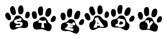 Animal Paw Prints with Steady Lettering