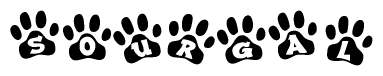 Animal Paw Prints with Sourgal Lettering